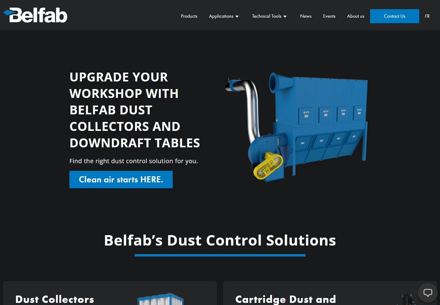 Belfab website screenshot