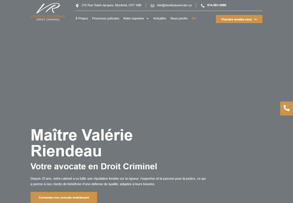 Droit Criminel website screenshot
