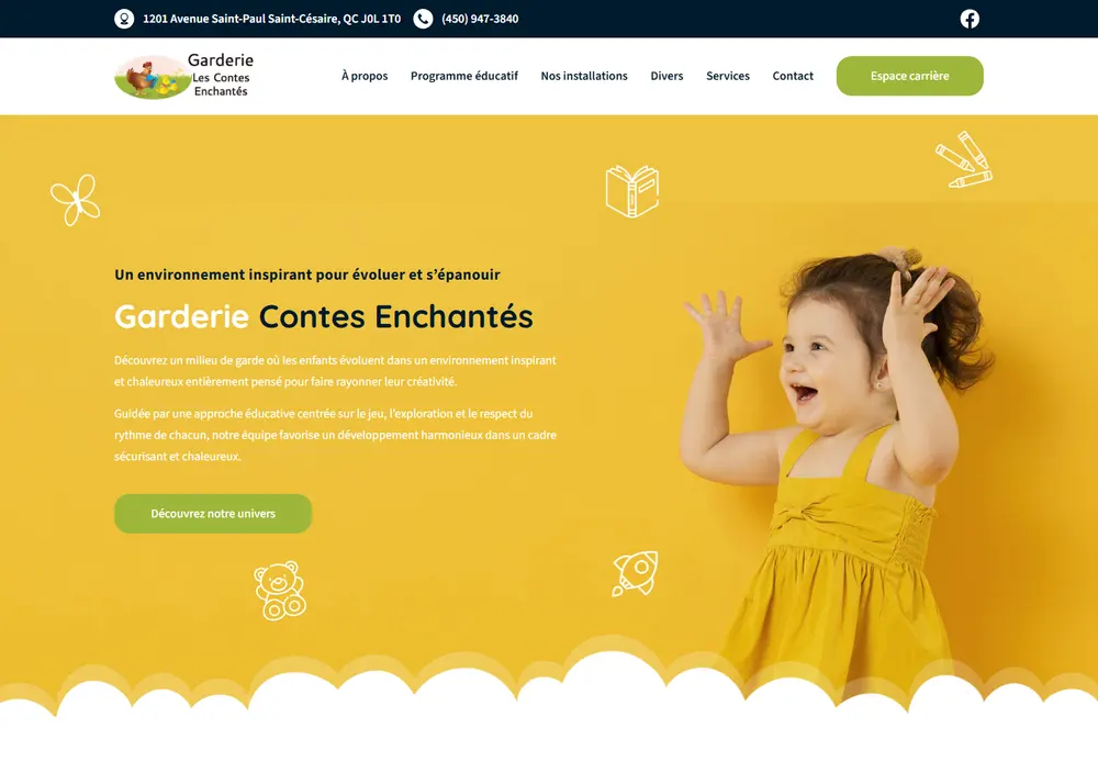 Les Contes Enchantés website screenshot