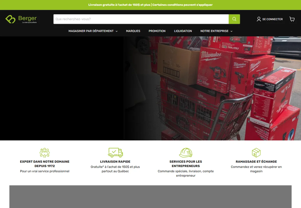 Ghberger website screenshot