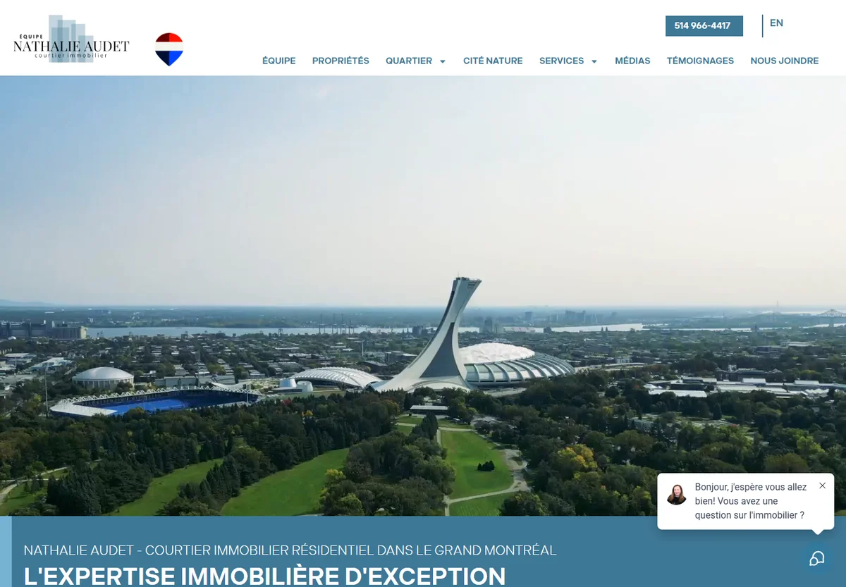 Nathalie Audet website screenshot