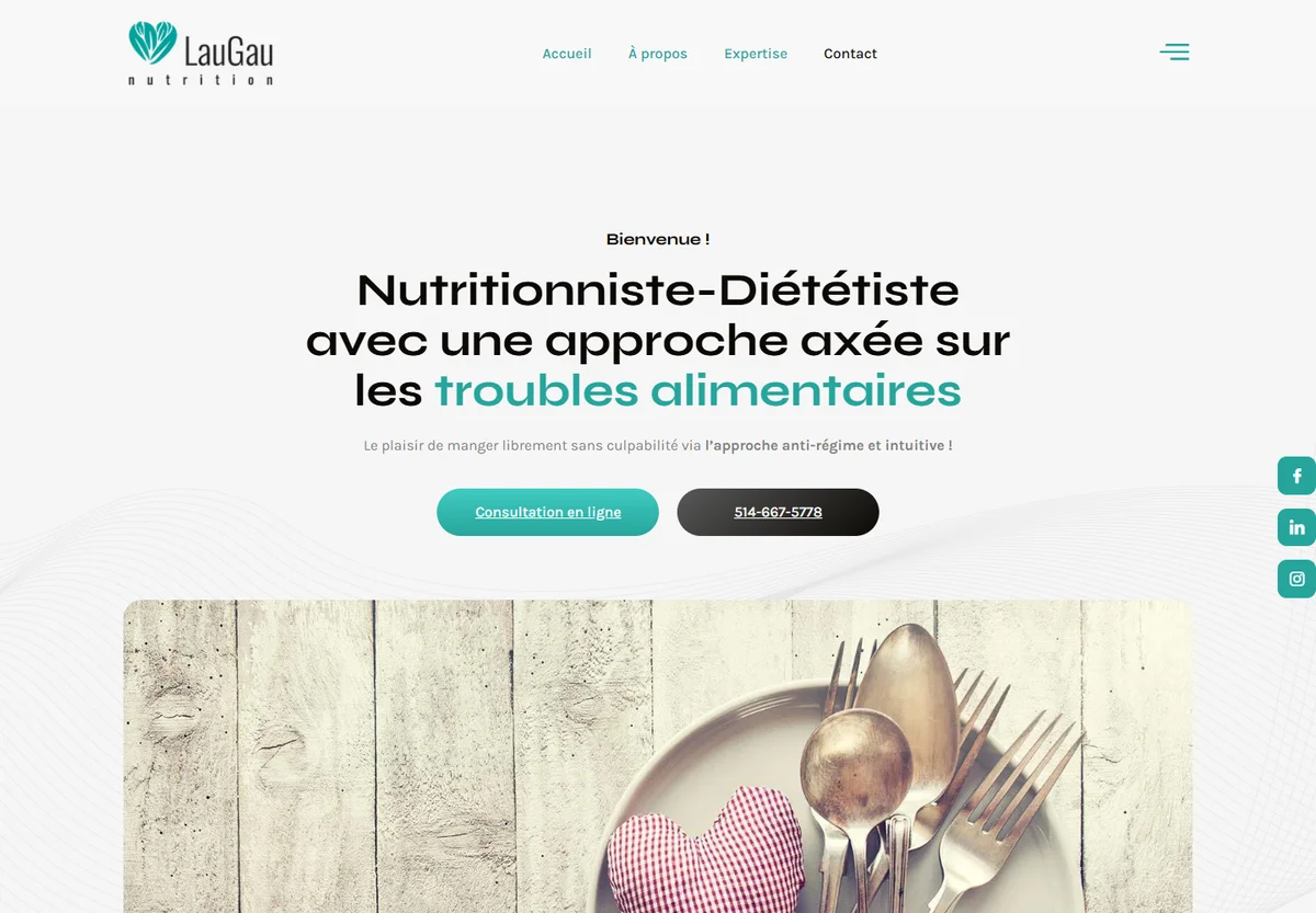 Nutritionnisterivenord website screenshot