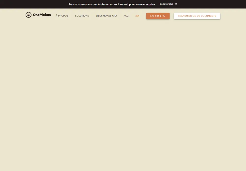 One Mokas website screenshot