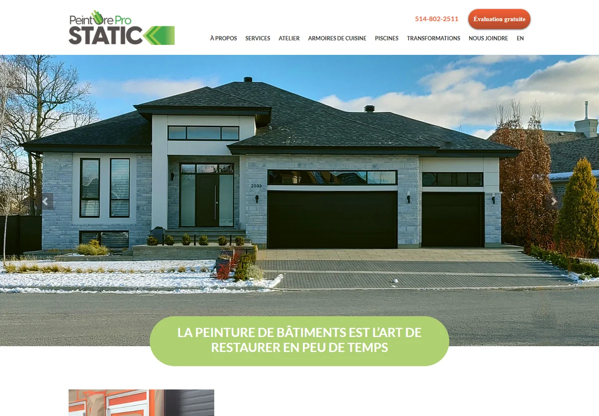 Peinture Pro Static website screenshot