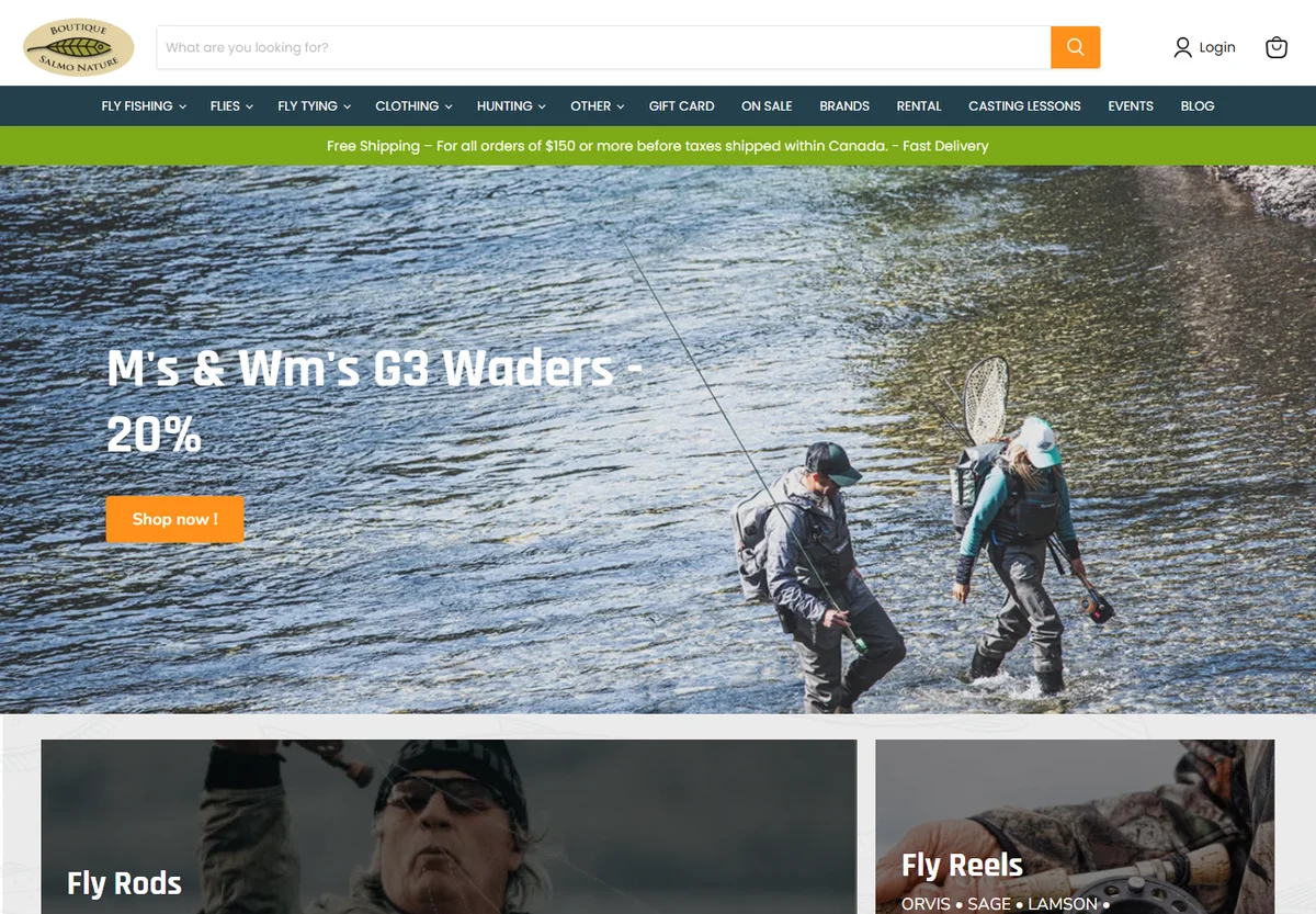 Salmo Nature website screenshot