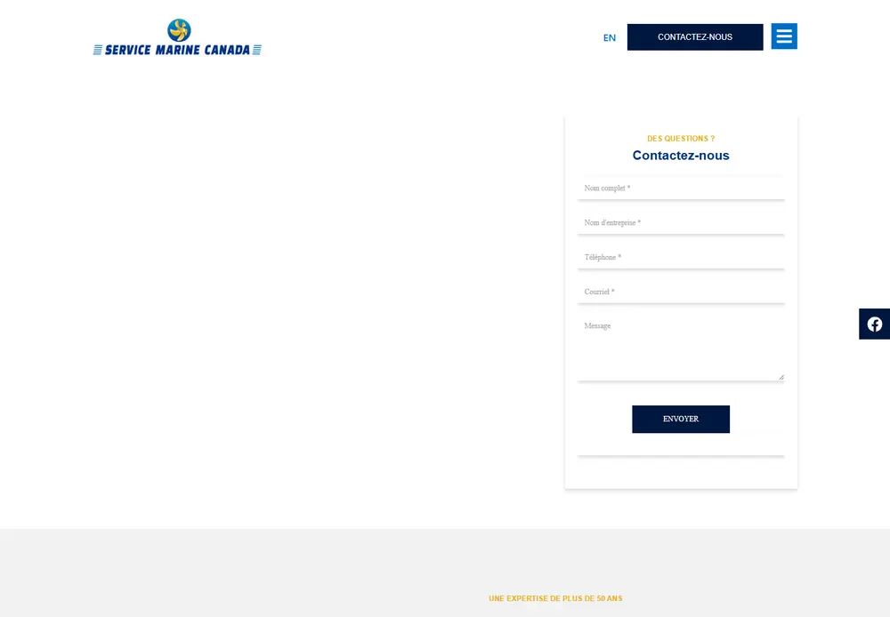Service Marine Canada website screenshot