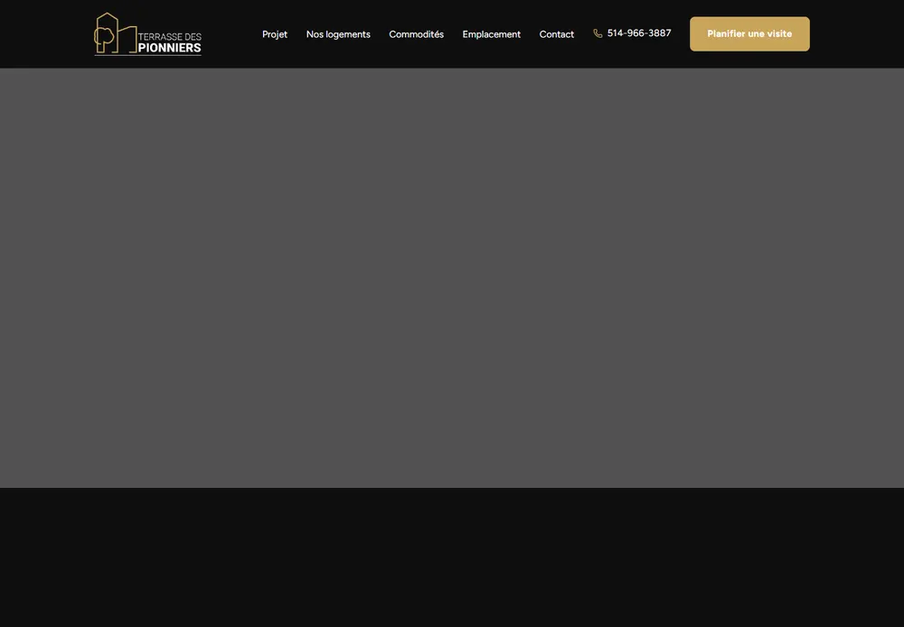 Terrasse des Pionniers website screenshot